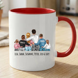 Personalisierte zweifarbige Tasse mit Namen für die Familie – Jeden Tag – Motiv 6