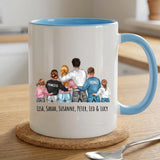 Personalisierte zweifarbige Tasse mit Namen für die Familie – Jeden Tag – Motiv 9