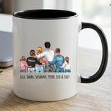Personalisierte zweifarbige Tasse mit Namen für die Familie – Jeden Tag – Motiv 15