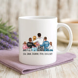 Personalisierte zweifarbige Tasse mit Namen für die Familie – Jeden Tag – Motiv 18