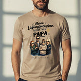Lieblingsmenschen - Personalisiertes T-Shirt für Papa mit Foto Upload im Comic Stil
