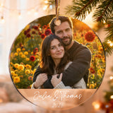 Personalisiertes Ornament für Paare mit Fotoupload – Motiv 3