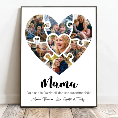 Personalisiertes Poster mit Fotoupload für Mama – Motiv 2