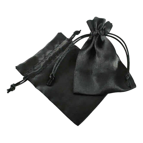Kleiner Satinbeutel schwarz