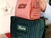 Beauty Kram - Personalisierte Kosmetiktasche für  Make Up und Reiseutensilien aus Premium Samt
