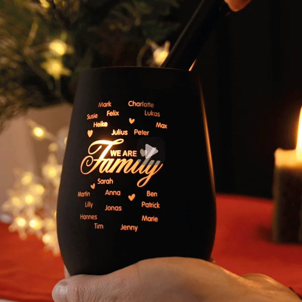 We are Family - Familien-Windlicht