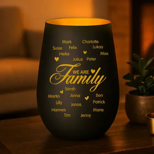 Windlicht personalisiert mit Namen