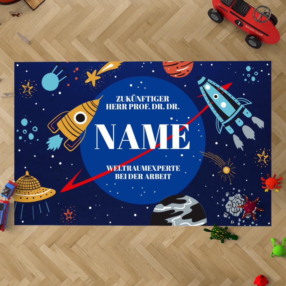 Weltraummission - Kinder-Spielteppich