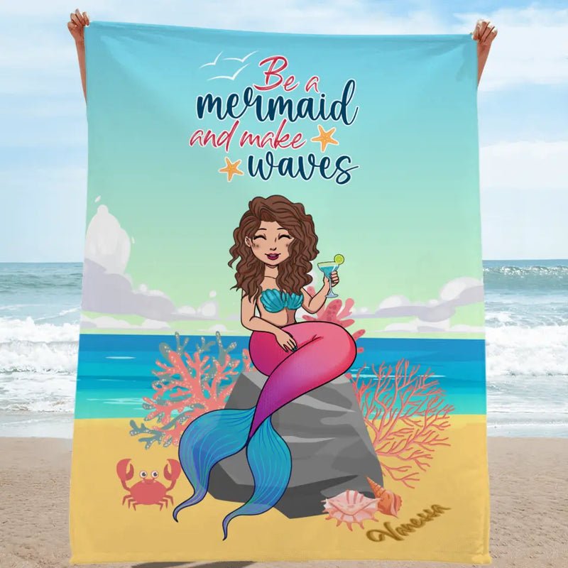 Mermaid - Individuelles Strandtuch
