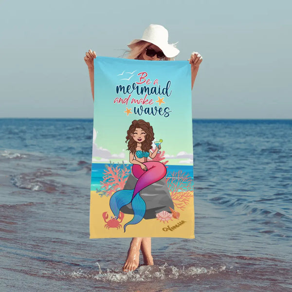 Mermaid - Individuelles Strandtuch